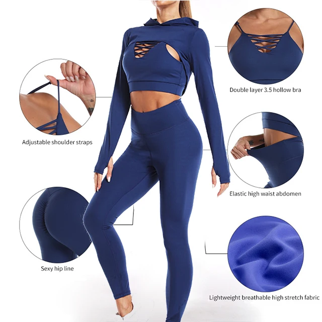 

Wholesale Workout Clothing With Logo Tracksuit Women 2 Piece Yoga Sets Print Women Sportsuit Fitness Sportswear