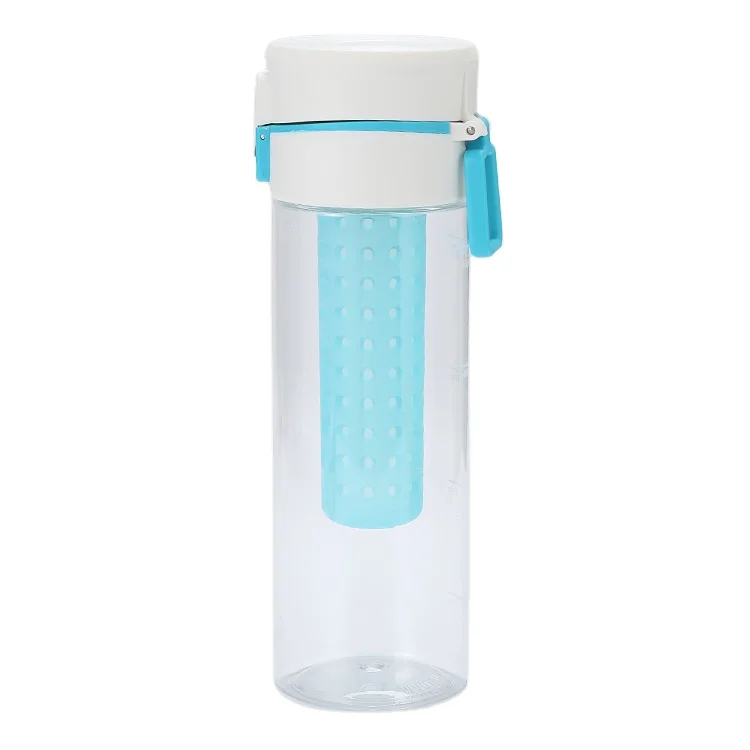 

Portable travel sport fruit drinking bottle with infuser plastic, Blue,green,orange