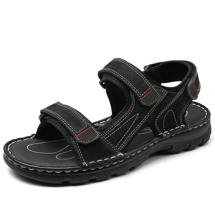 

Summer new men leather sandals men casual breathable teen sports beach shoe trend