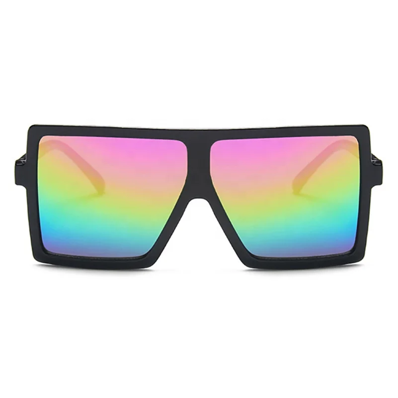 

High Quality Fashion Baby Girls Sunglasses Boy Childrens Oversized Square Shades Kids Multicolor Gradient Sunglasses, Multi-colored