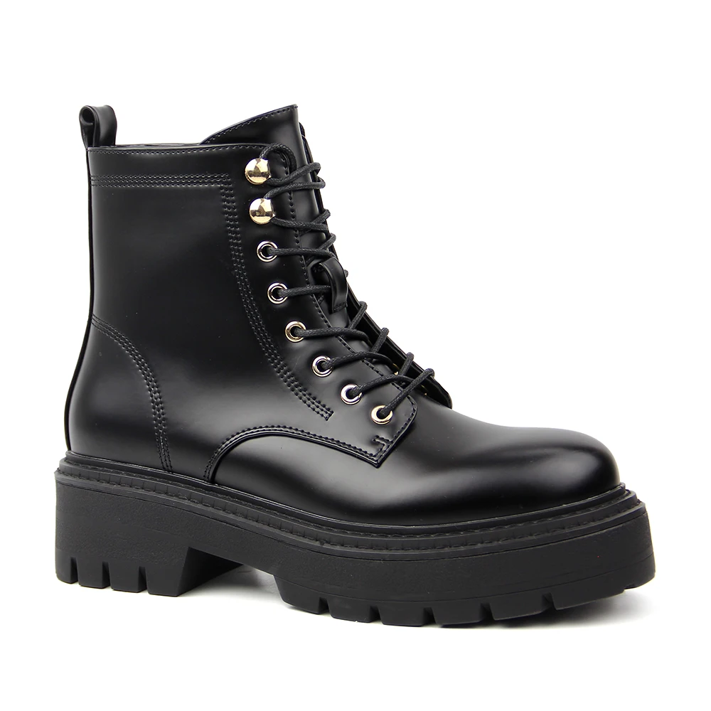 

Hot Sell Winter Martin Boots Casual Chunky Shoes Ladies Military Wedges Platform Fashion Women Boots with 8 Eyelets, Pictures shown