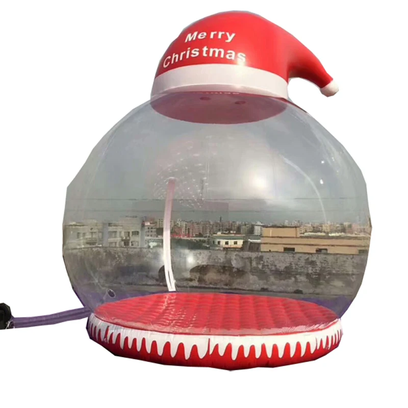

3m 10ft inflatable snow globe with hat for Christmas/giant inflatable snow globe ball for outdoor decoration