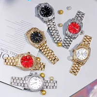 

Luxury CZ diamond iced out gold plated stainless steel men Rollex wrist watch