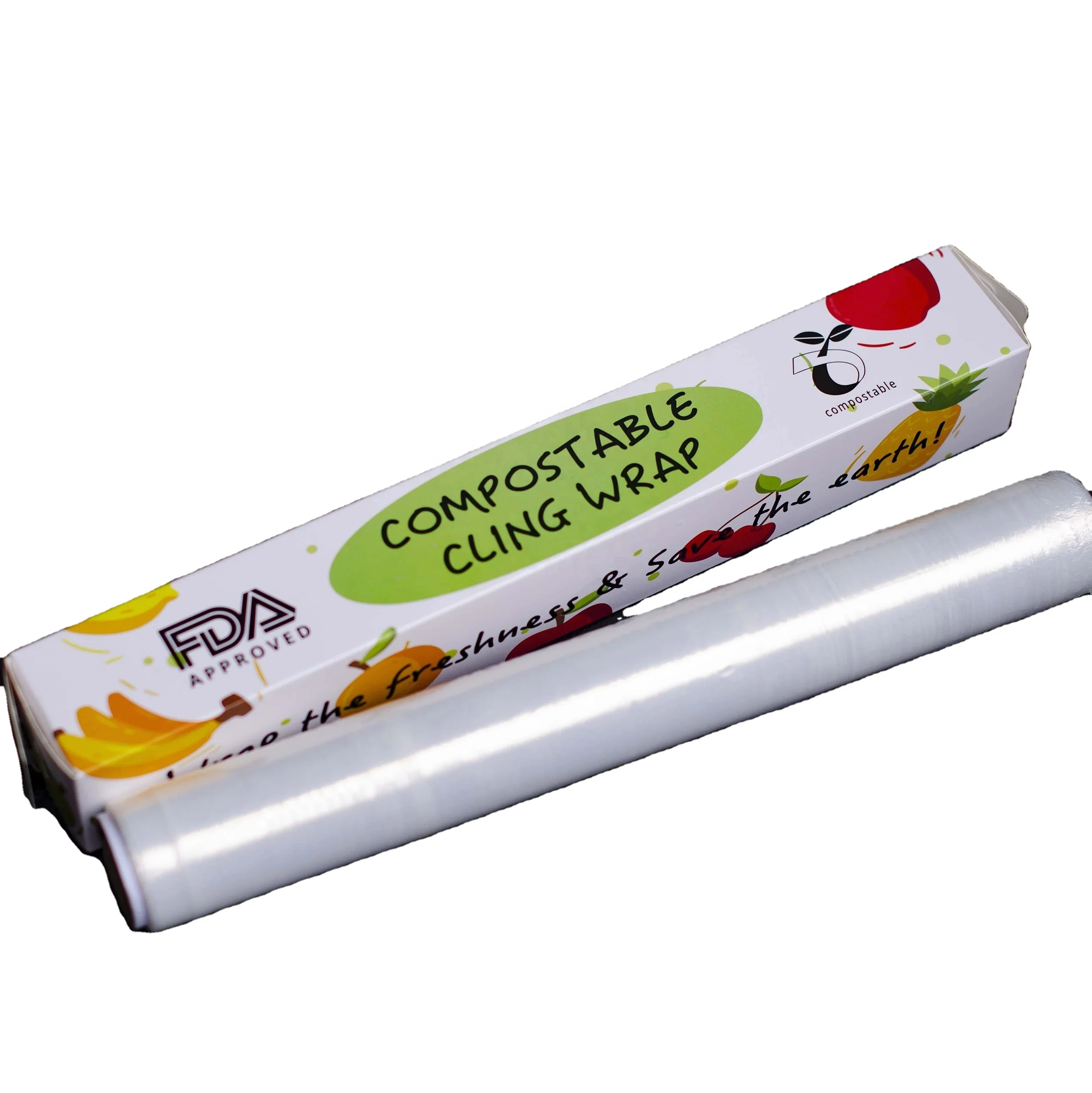 
Eco Friendly PLA PBAT film and biodegradable cellophane for food packaging Plastic Cling Wrap Supplier From China 