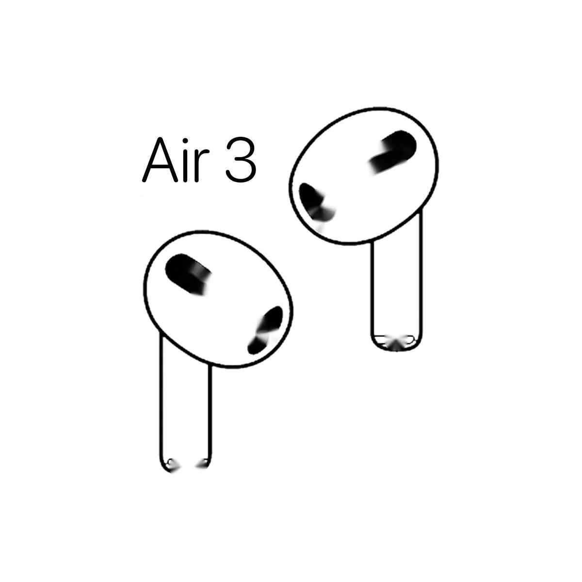 

V1.1 Huilian Spatial Audio Rename TWS Reps Serial Pods 3 Case for Air3 pods3 Pro Earphone Earbuds Airpodding, White