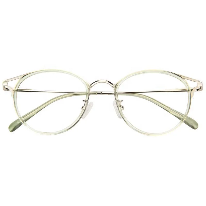 

Chinese Factory OEM Metal & Plastic Glasses Frame Round Spectacle Eyeglasses Frame