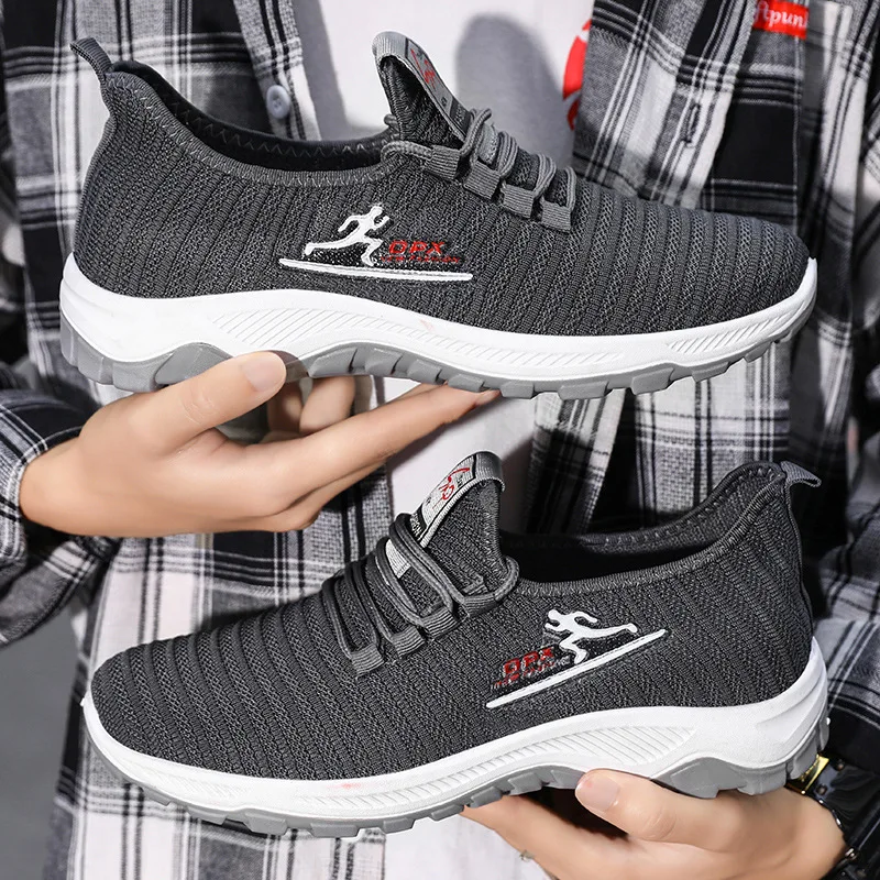 

2022 New Style Cheap Men Trending Sports Shoes Sneakers Mesh Breathable Men Fashion Running Sneakers Male Walking Shoes, 2 colors