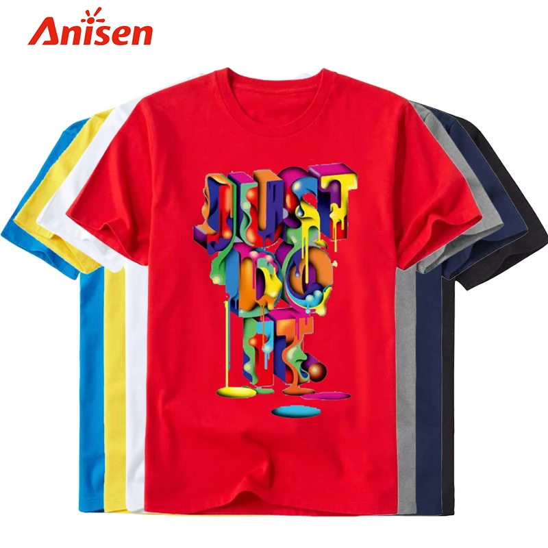 

Wholesale New Fashion Just Do T-shirt It Hip Hop Letter Printing Men T Shirt Short Sleeve High Quality T-Shirt, Custom colors