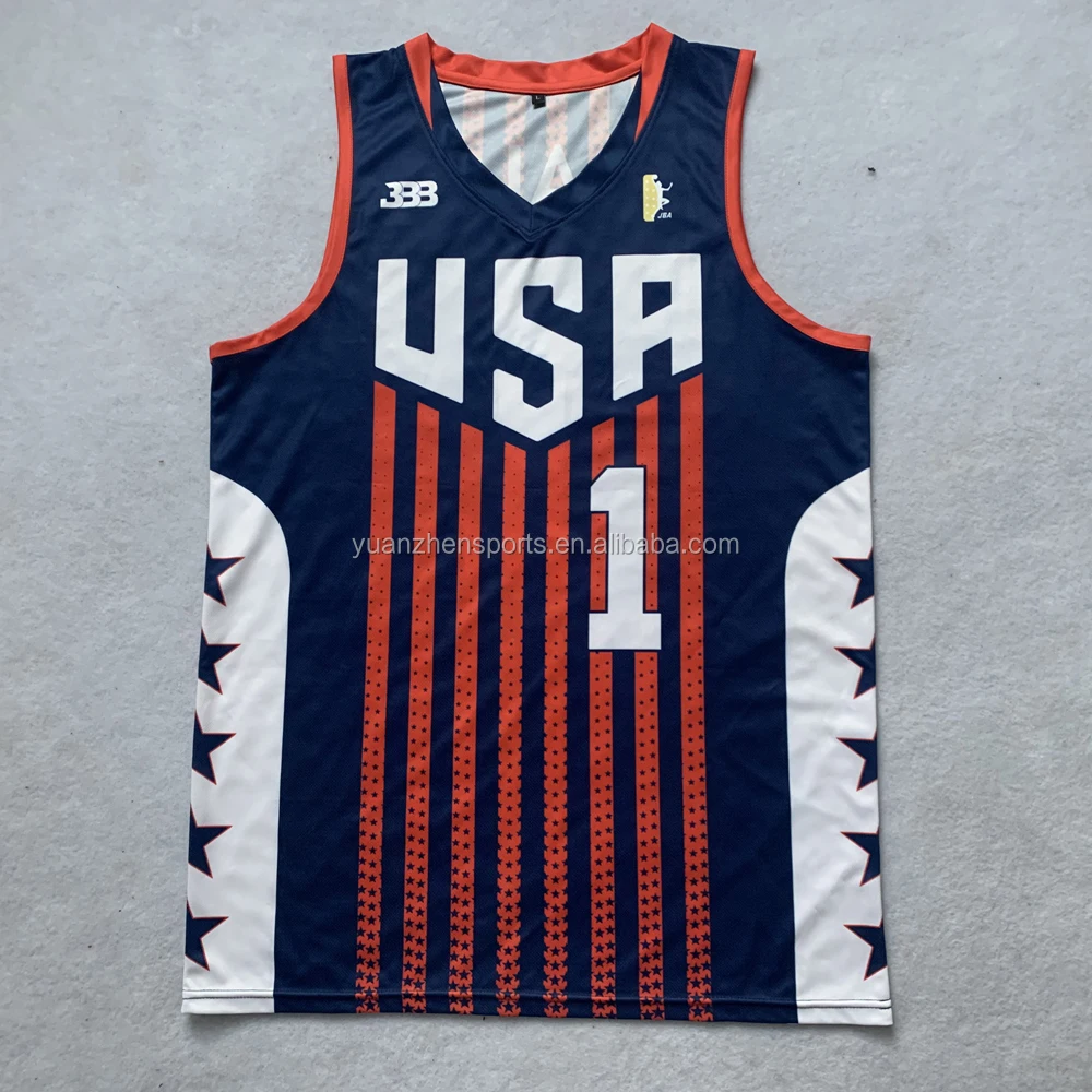

custom made top quality new design USA basketball jersey