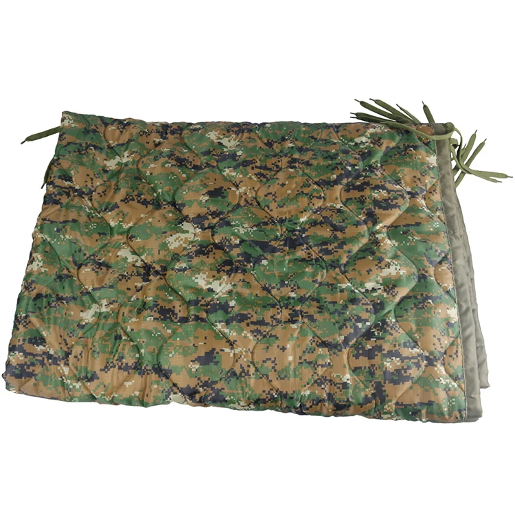 

Waterproof Camo Sleeping Mat Warm Military Issue Blanket Double Sided Camo Usmc Woobie poncho Liner blanket