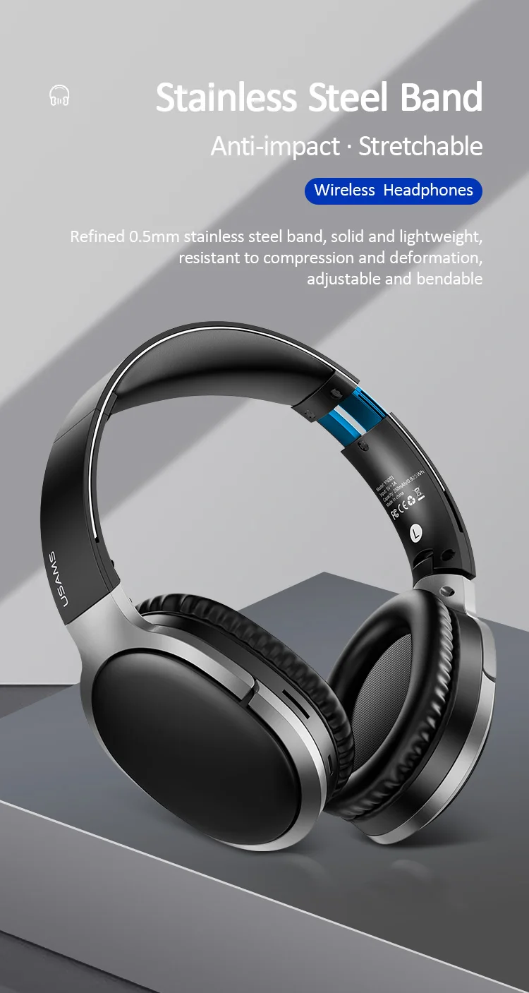USAMS YN001 Noise Cancelling Studio Gaming Wireless Bluetooth Headset Headphones Wireless Headphones