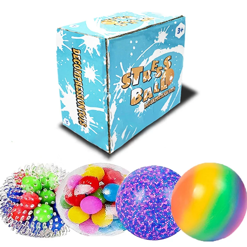 

HLC044 Fidget Squishy Toys Decompression Antistress Balls Squeeze Ball Relief for Adult Kids TPR Stress Reliever Toy Ball