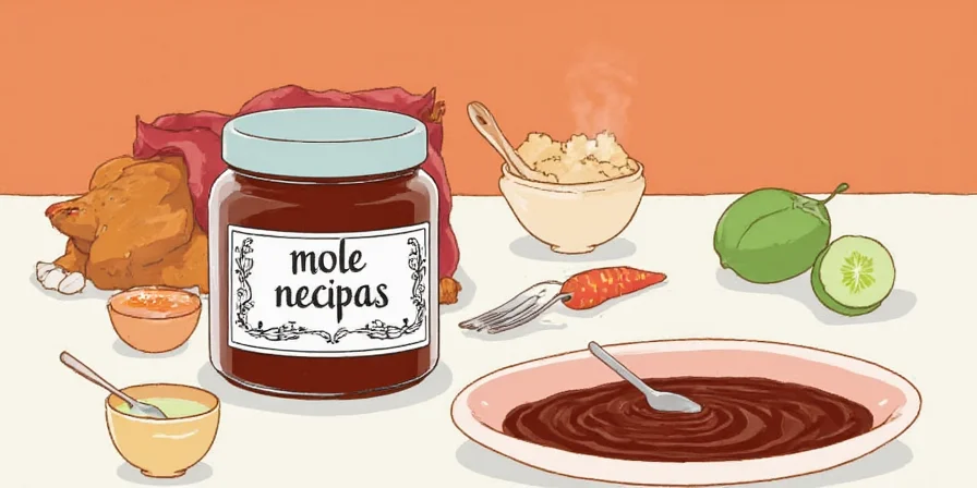 Finished mole sauce ready to serve