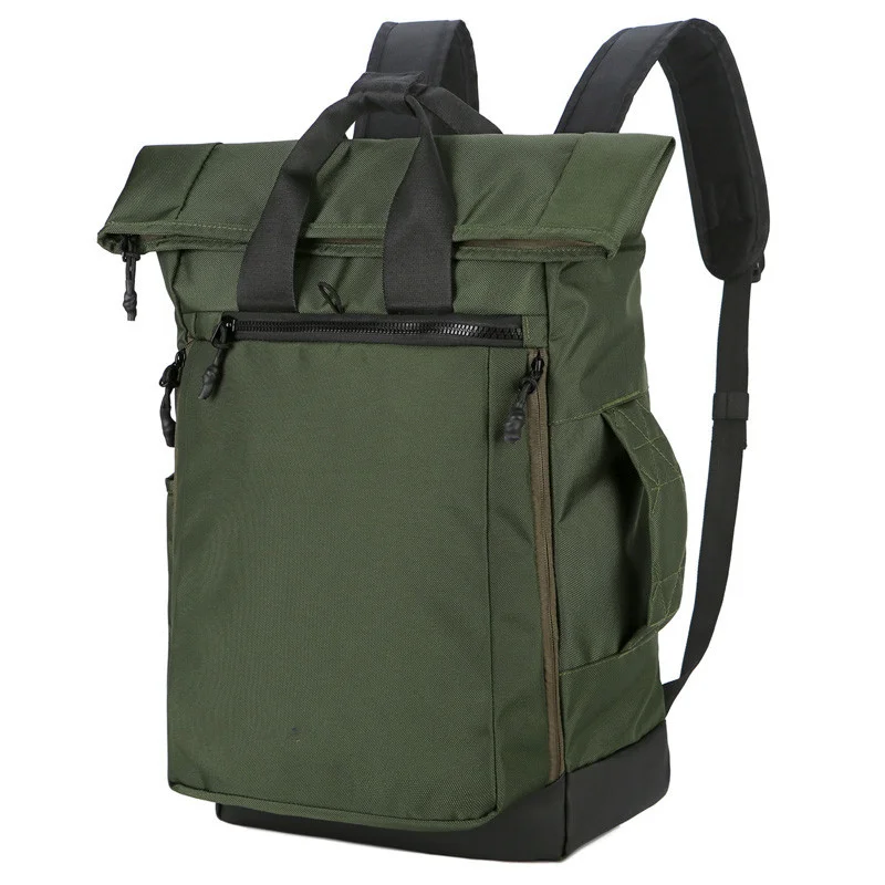 

new design School outdoor travel roll top sport waterproof laptop bag backpack for men, Deep blue,light grey,army green,black