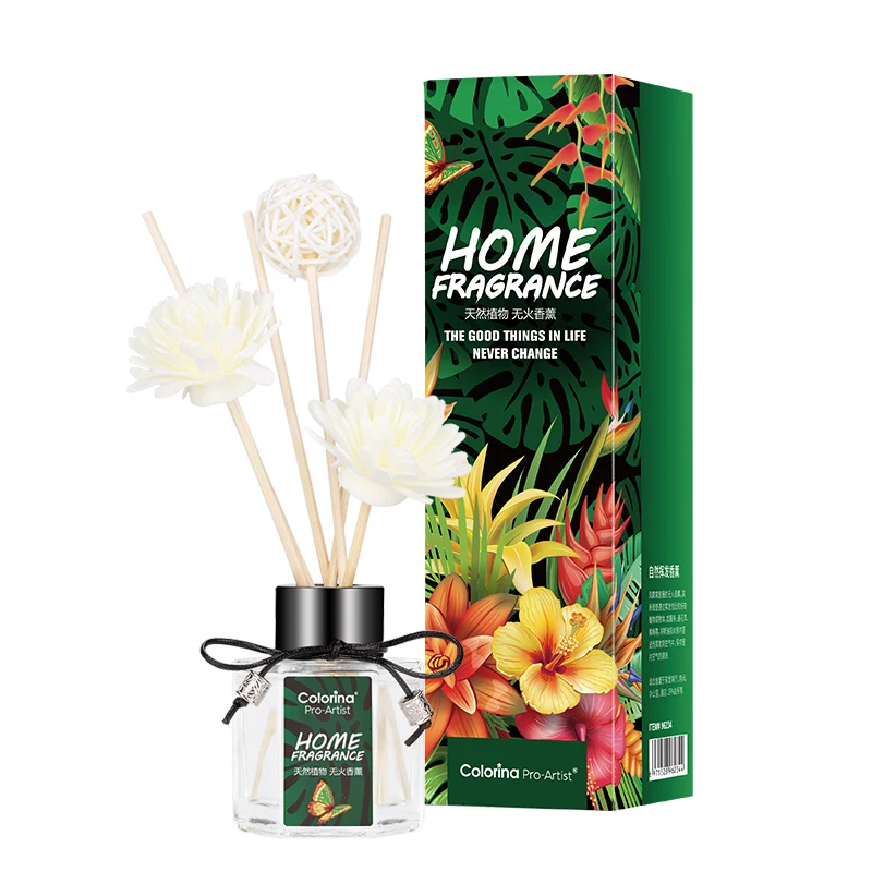 

Home Essential Oil Diffuser Sample Available Colorina Best selling 50ml liquid home fragrance reed diffuser with glass bottle