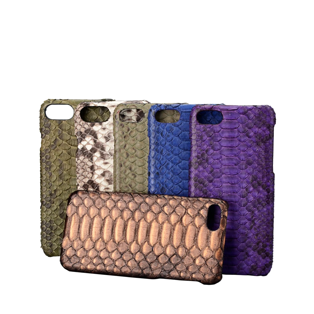 

Hot Selling Custom Python Snake Skin Mobile Case, Designer Leather Cell Phone Case Smartphone Case, Red;blue;black;crocodile natural color;custom color