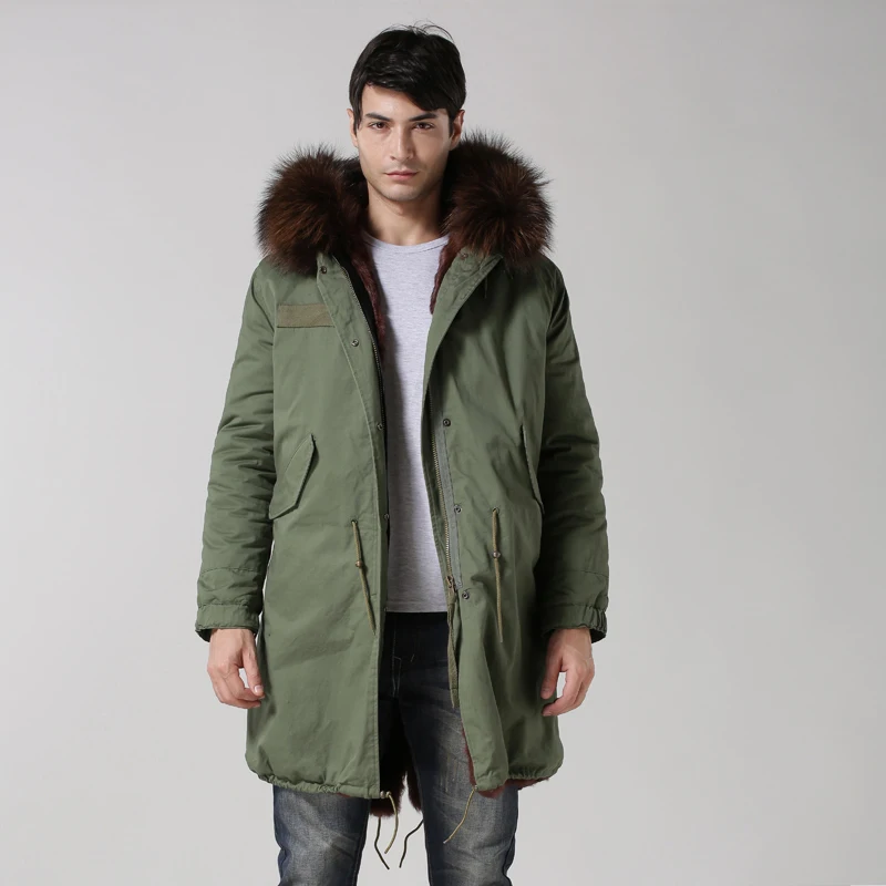 

Wholesale Men's Winter Faux Fur Inner Coat Casual Handsome Loose Adjustable Waist Long Coat, Brown