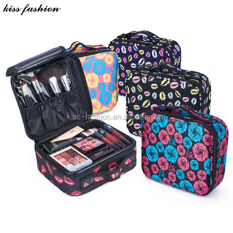 makeup bag with brush compartment