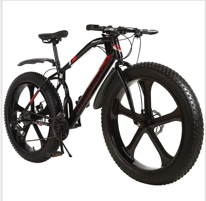 

Wholesales Snowmobile ATV 26 inch double disc brake wide tire off-road gear bike bicycle adult mountain bike, Oem