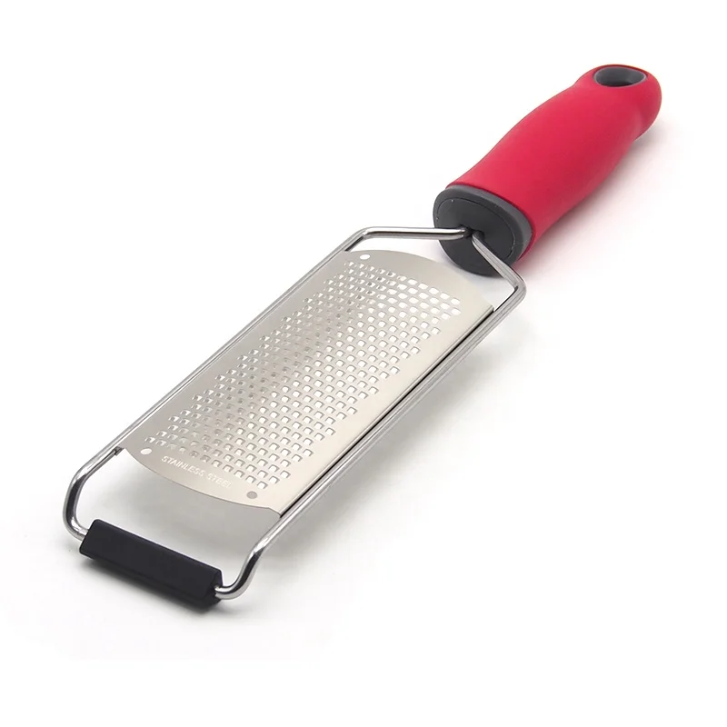 

Hot Sale Stainless Steel Wide-board Lemon Chocolate Shaver Zester Cheese Grater, Red,black