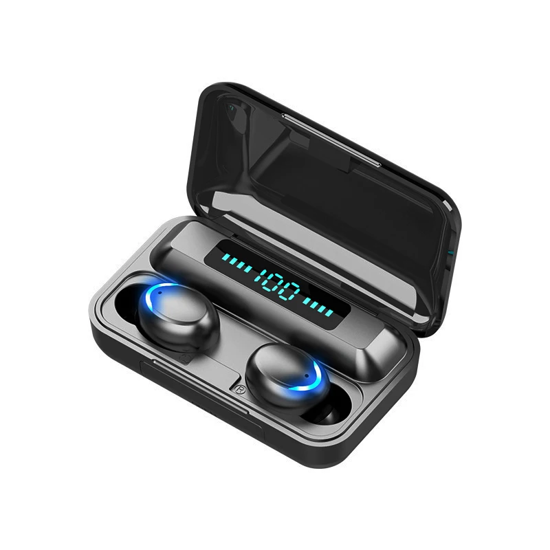 

Factory Price F9 Tws Wireless Earphones Power bank LCD Display F9 Earbuds Wireless True Wireless Stereo, Black/white