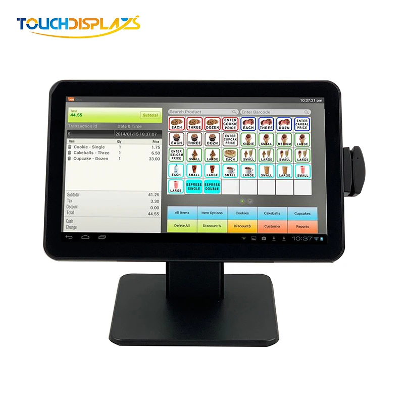 

15.6 Inch POS System Hardware Fiscal Cash Register Touch Screen Android Rk3288 POS All In One Android Point Of Sale, Black/silvery/white/customize