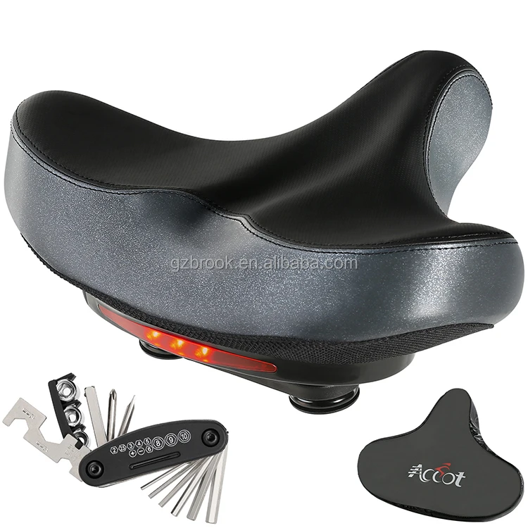 

OEM oversized bike saddle Replacement Wide Bicycle Saddle soft waterproof bicycle cushion