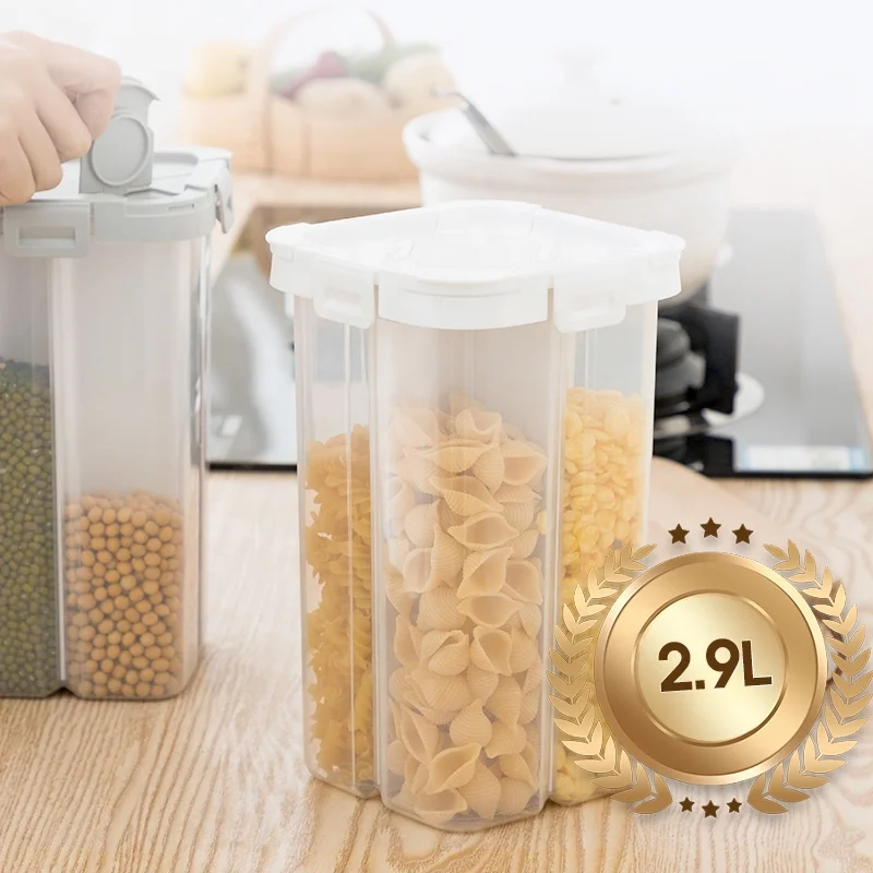 

High Quality Plastic Food Storage Jar Spice Storage Jars With Airtight Lid Set Tea Coffee Sugar Salt Ceramic Storage Jar, Transparent