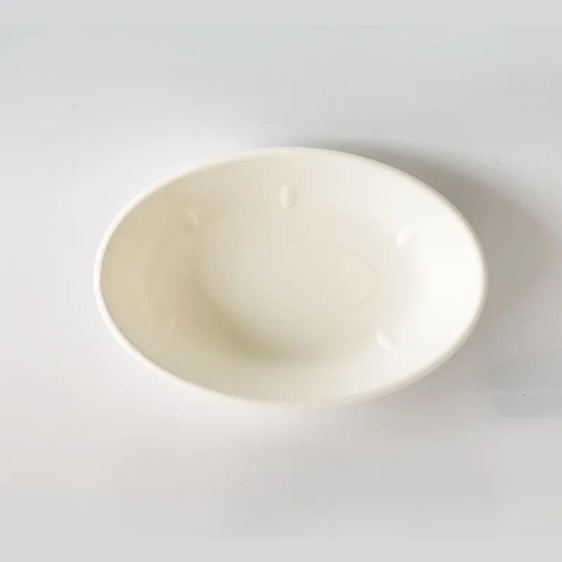 

Sugarcane Fibre Tableware 22.8x15.3cm Bagasse Disposable oval plate