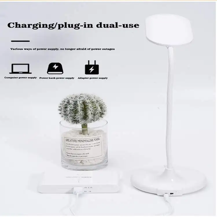 Modern fabric LED reading Desk Lamp Anion Eye Caring table light with USB terminal