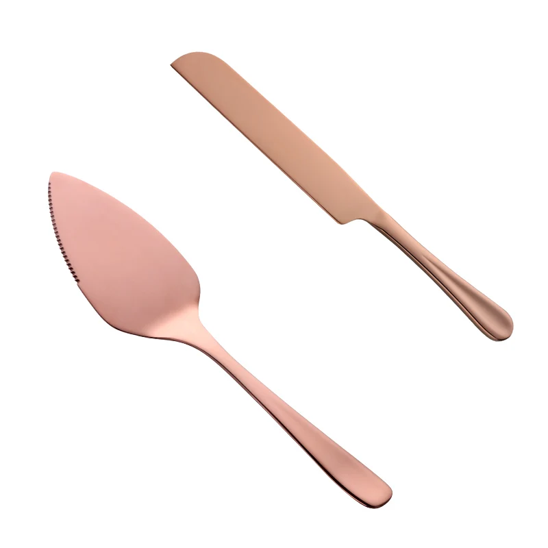 

Wedding Favors Golden Polishing Dessert knife Stainless Steel Cake Shovel for Birthday Party, Silver/gold/rose gold/black/purple/blue/rainbow no.0/rainbow no.3