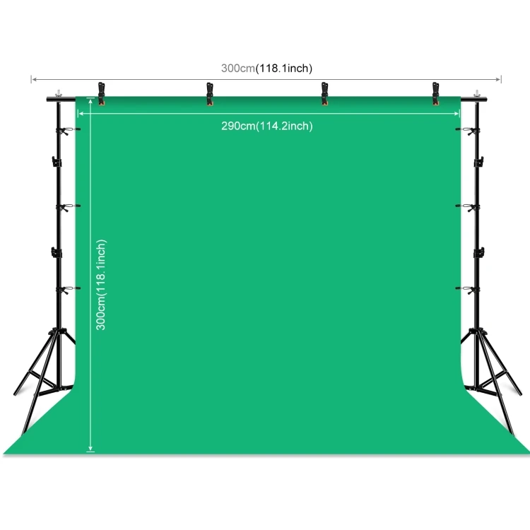 

PULUZ 2x2m Photo Studio Background Stand Photography Photo Studio Backdrop Tripod Background Stand with Red/Blue/Green Backdrops