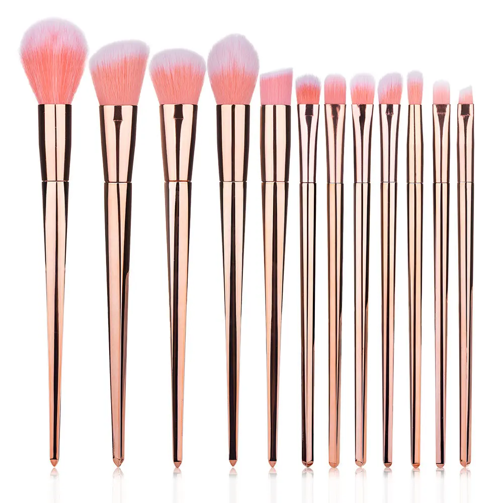 

glitter makeup brush sets 12Pcs Portable Concealer Brush Makeup Brushes sets, As pictures