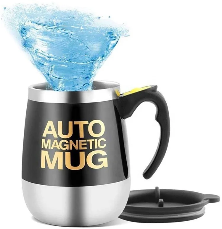 

Self Stirring Mug Tea Electric Auto Mixing Cup Magnetic Sublimation Stainless Steel Coffee Cup with Handle, Black / white / yellow / pink