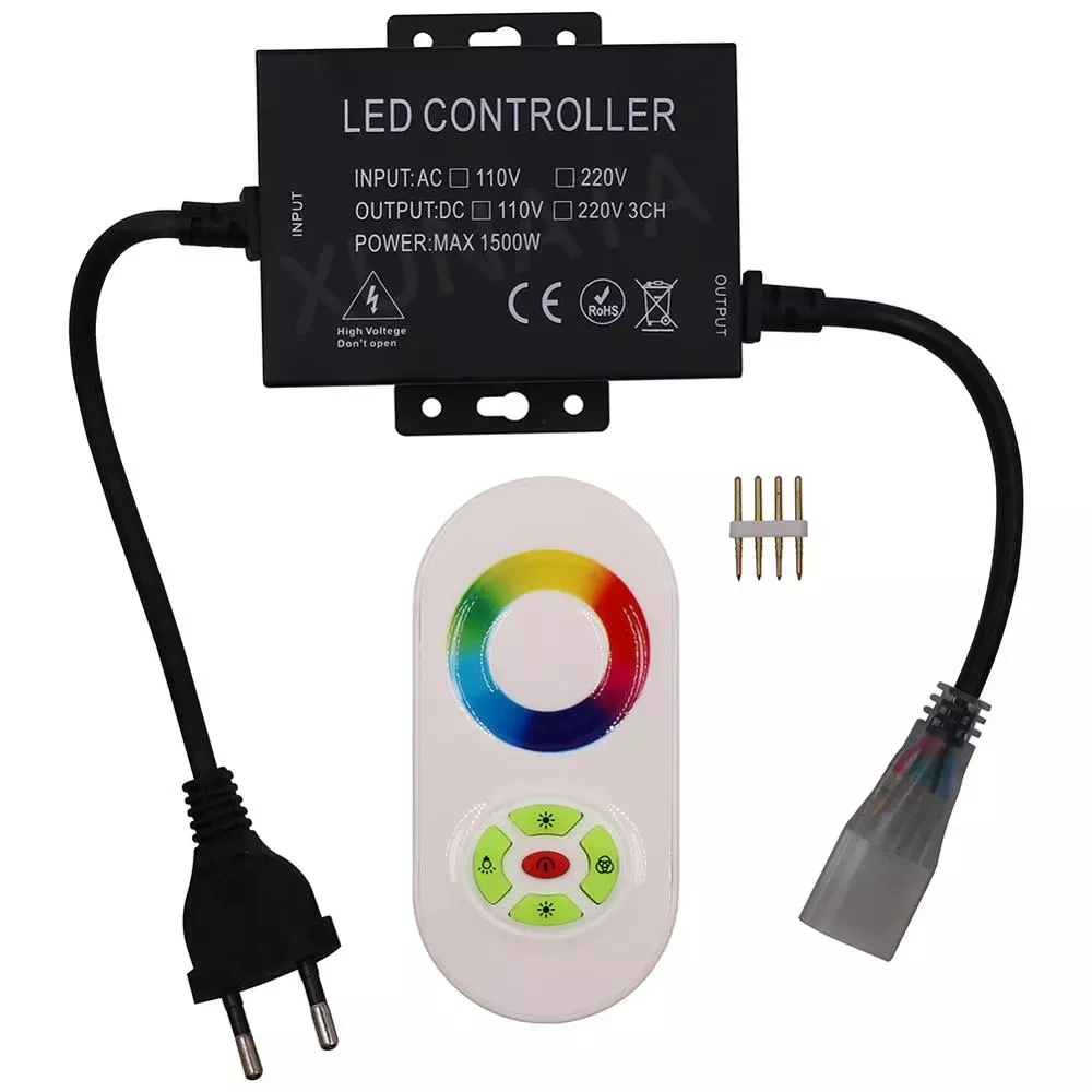 220V EU plug 110V US plug RGB RF controller Full touch led dimmer For RGB strip 