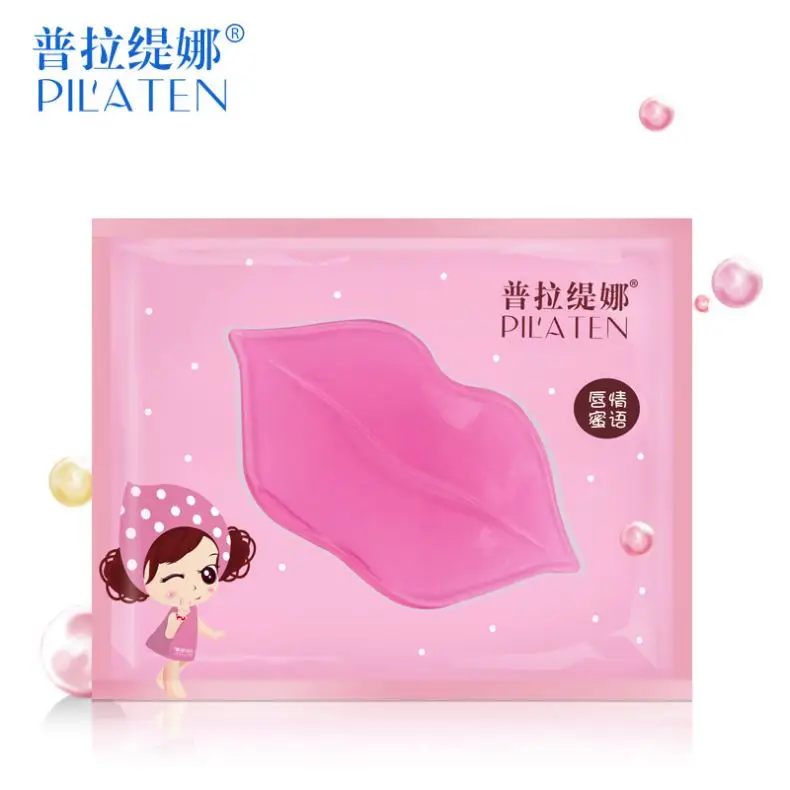 

Pilaten choosy lip mask private label collagen nourishing moisturizing lip plumper sticker patch lippenmaske masker bibir, Pink