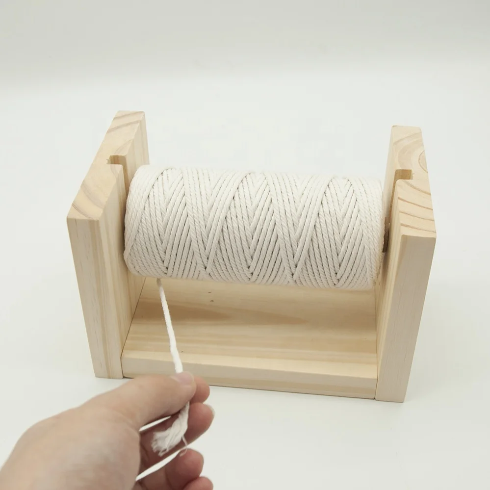

Wooden Yarn and Thread Spool Holder, Nature wood color