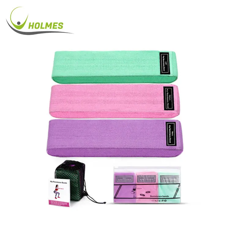 

New Design Custom Logo Exercise Band Hip Circle,Printed Fabric Booty Band Gym Fitness Glute Resistance Bands, Pink/blue/purple/custom