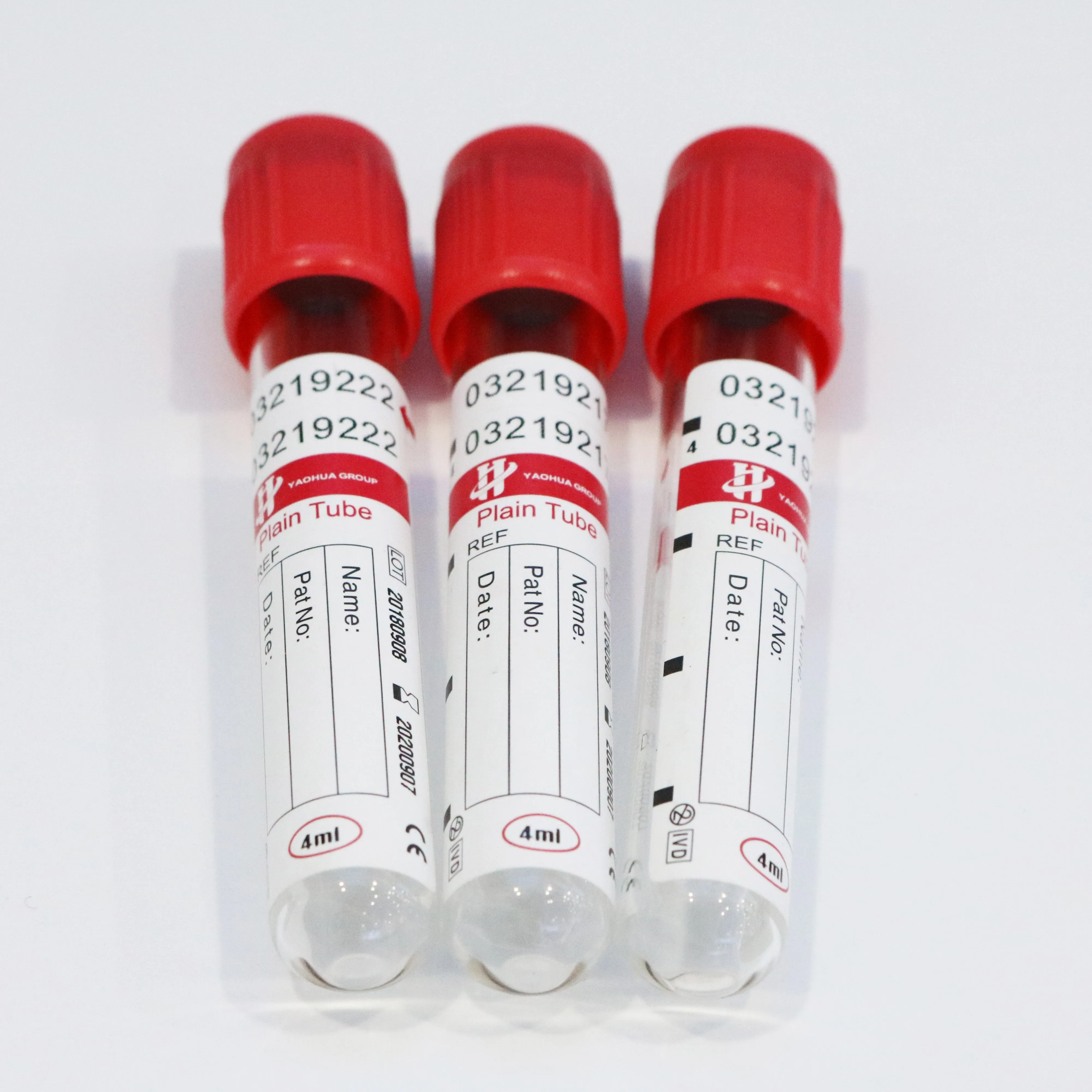 Red Top Vacuum Plain Tube With No Additive For Blood Sample Taking Red Top Vacuum Plain Tube With No Additive For Blood Sample Taking
