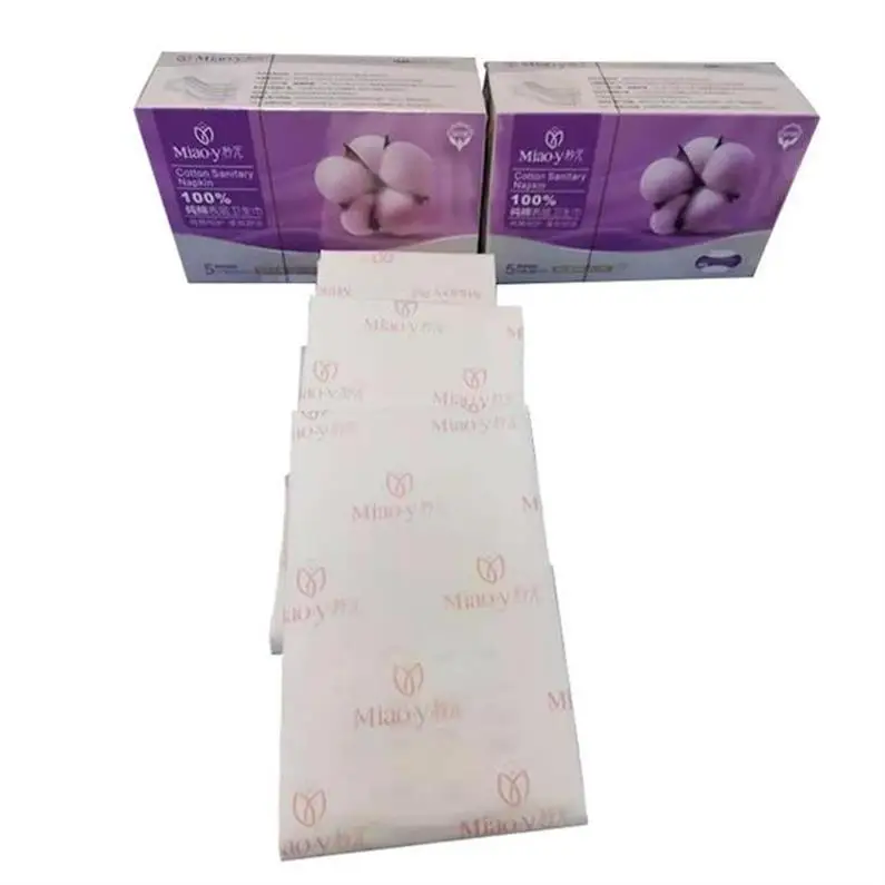 

Brand high quality women's lavender disposable pads with wings for women, Customized printing