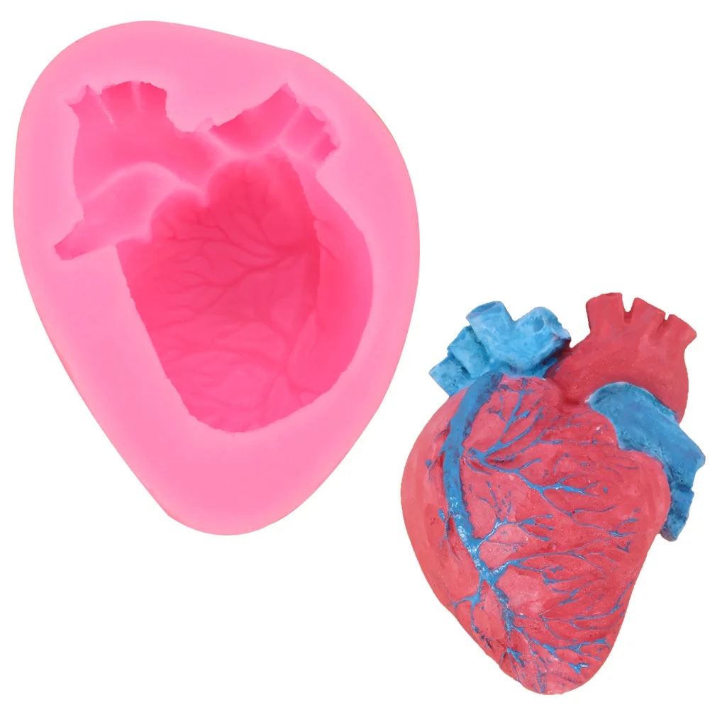 

food grade cake fondant mold silicone halloween heart shape soap molds, Pink