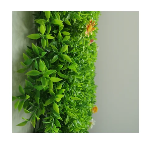 

artificial green boxwood hedge faux foliage green garden wall mat for hotel