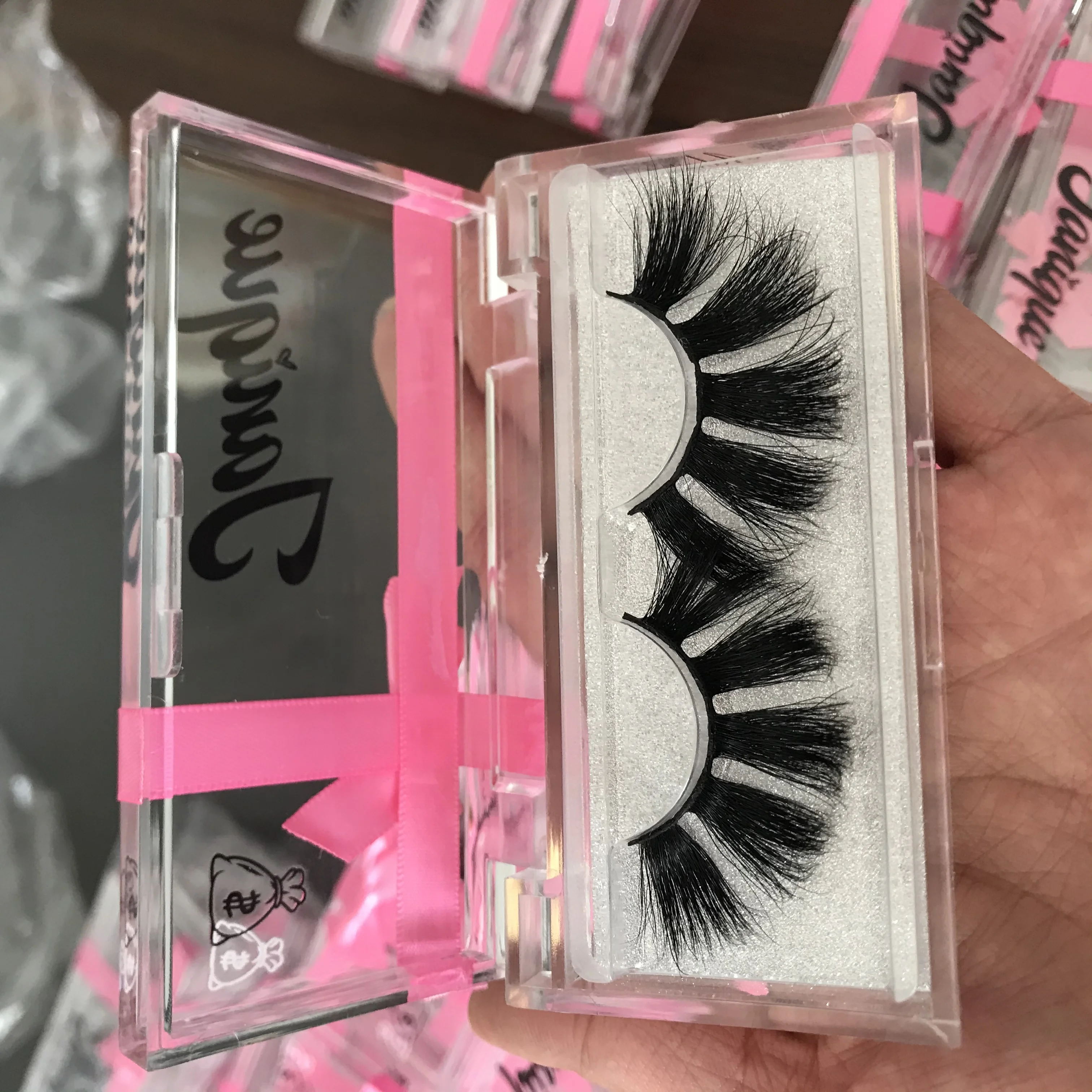 

Best selling shell lash package box false eyelash synthetic lashes 25 mm faux 5d and 3d mink eyelashes silk eyelashes vendor, Pink, dark pink, dark red, blue