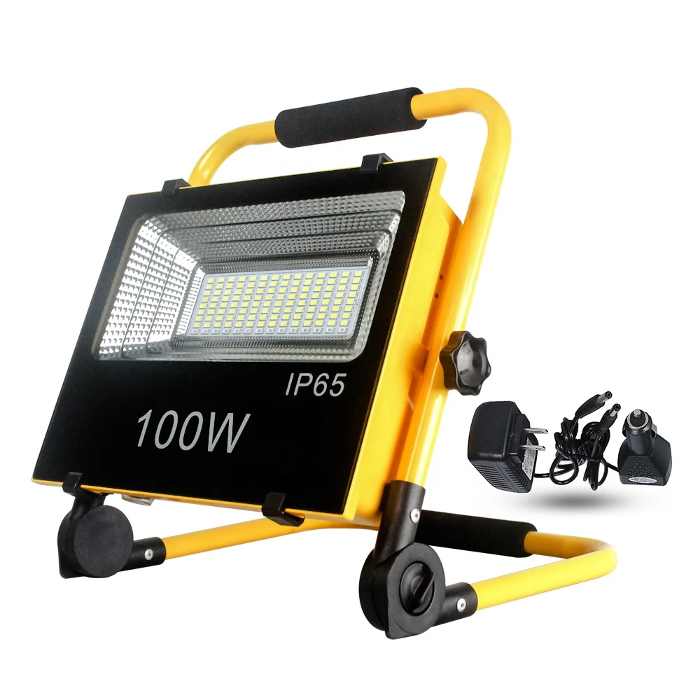 Wireless 100lm/w Battery Powered 100W Portable Floodlights