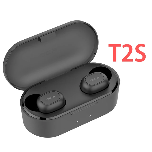 2019 New Style Original QCY T2S TWS BT5.0 Wireless Earphones with Dual Microphone 3D Stereo Bluetooth Headphones QCY T2S Earbuds