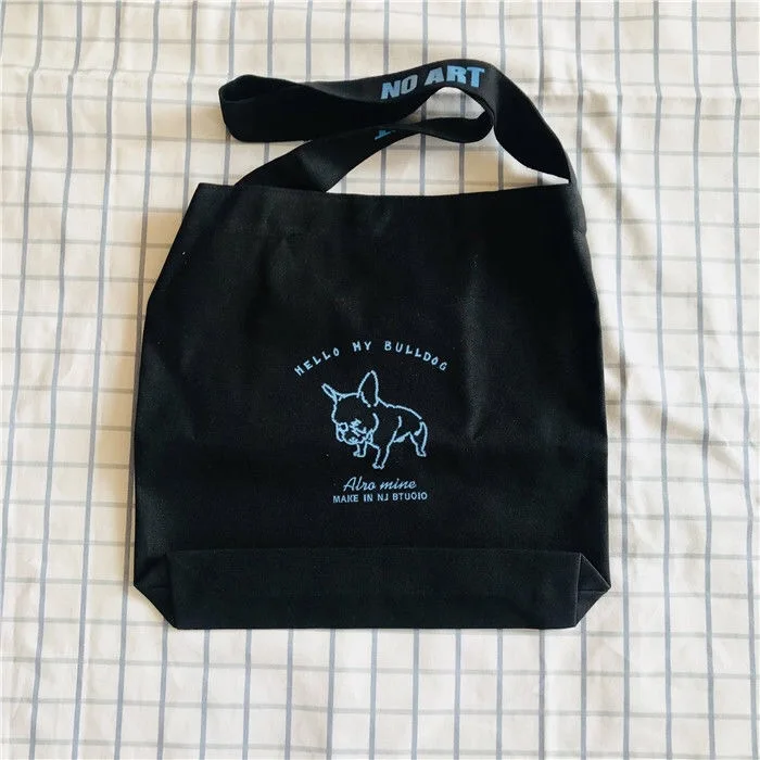 

Customized Japanese style printing canvas bag fashion crossbody girls single shoulder bags wholesale, Customized color