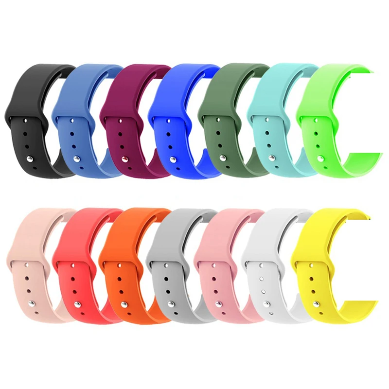 

Factory Supply Classic Colorful Colors Replaceable Silicone Watch Strap For Apple Iwatch Gen 1 2 3 4 5 6, 50+ colors to choose or customized
