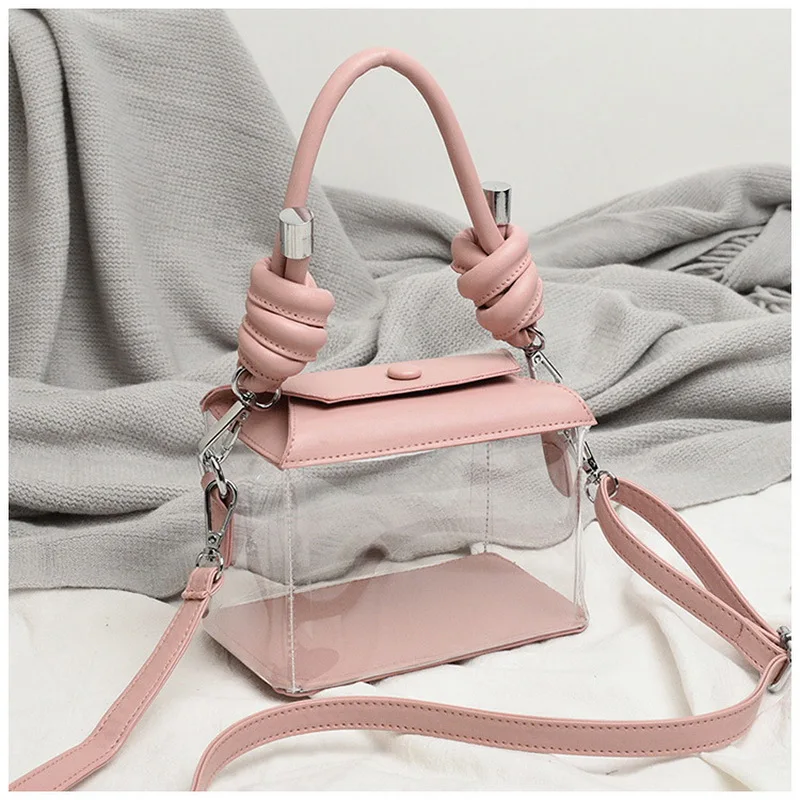 

Fashion Wholesale Ladies Jelly Handbags Transparency Bags For Women clear pvc purse