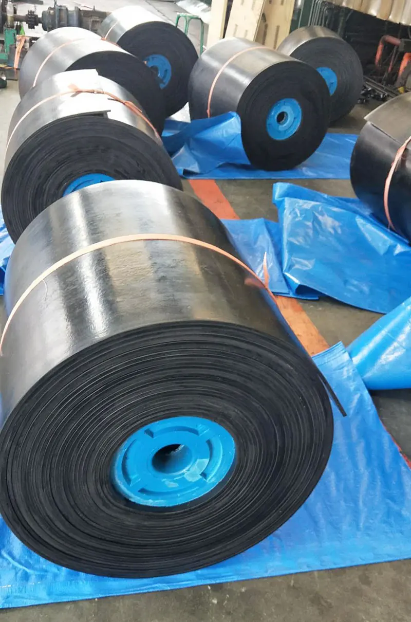 5mm Thickness Ep100 Cloth Insertion Rubber Sheet Belt Conveyor