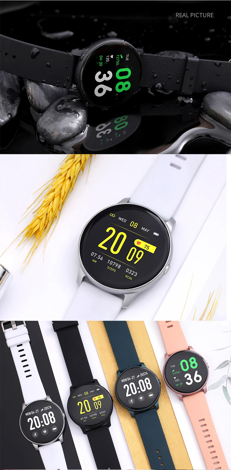 color display smart band